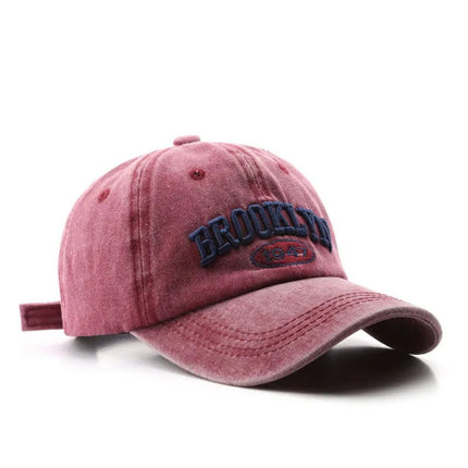 Casquette de baseball Brooklyn - Bordeaux - Ajustable (du 54 au 59) | La boutique du chapeau