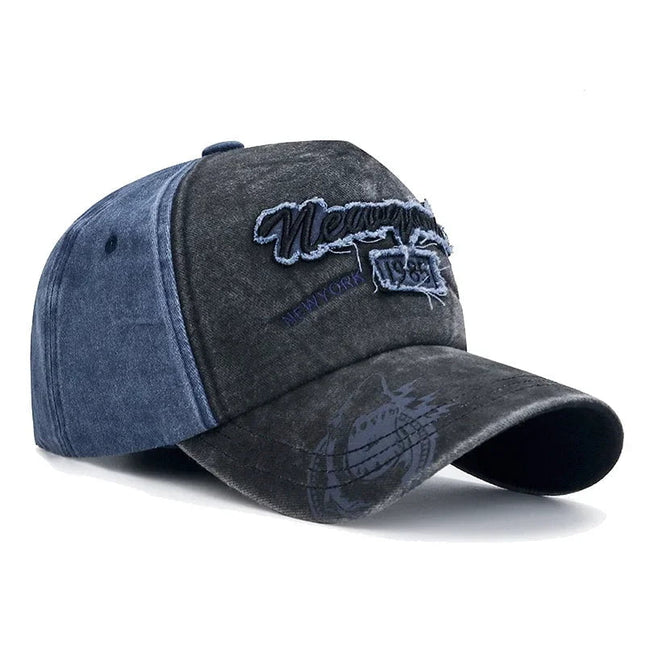 Casquette de baseball délavée - Noir - Ajustable (du 54 au 59) | La boutique du chapeau