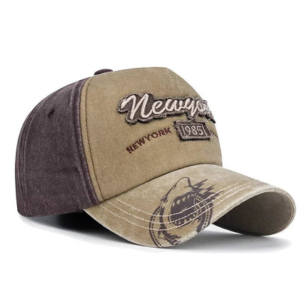 Casquette de baseball délavée - Beige - Ajustable (du 54 au 59) | La boutique du chapeau