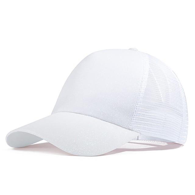Casquette de Baseball paillette - Blanc - Ajustable (du 54 au 59) | La boutique du chapeau