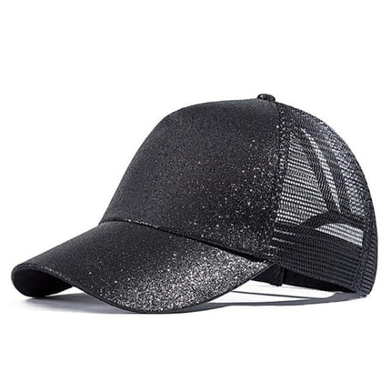 Casquette de Baseball paillette - Noir - Ajustable (du 54 au 59) | La boutique du chapeau