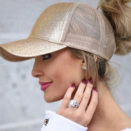Casquette de Baseball paillette - Noir - Ajustable (du 54 au 59) | La boutique du chapeau