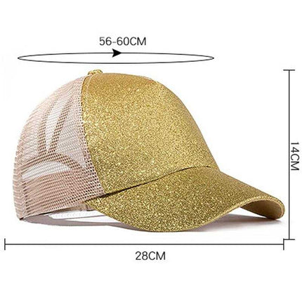 Casquette de Baseball paillette - Marron - Ajustable (du 54 au 59) | La boutique du chapeau