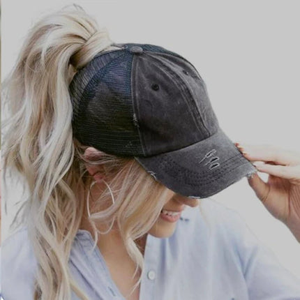 Casquette de Baseball queue de cheval - Coton fushia - Ajustable (du 54 au 59) | La boutique du chapeau
