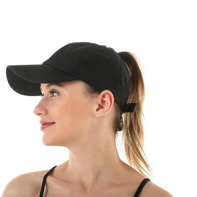 Casquette de baseball réglable - Noir - Ajustable (du 54 au 59) | La boutique du chapeau