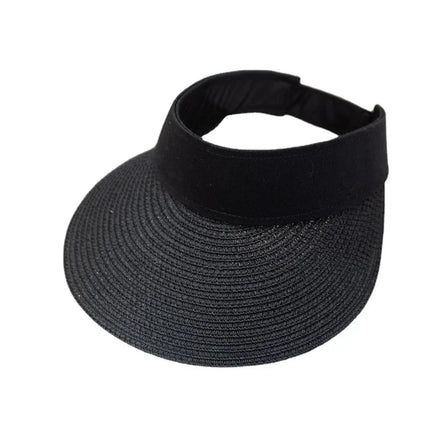 Casquette de paille - Noir - Ajustable (du 54 au 59) | La boutique du chapeau