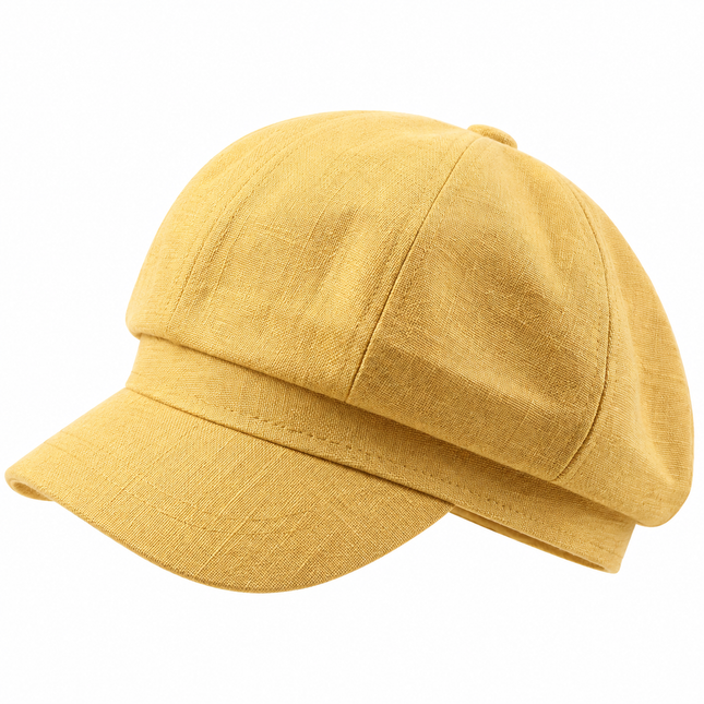 Casquette en coton et lin - Jaune - M (56 - 58cm) | La boutique du chapeau