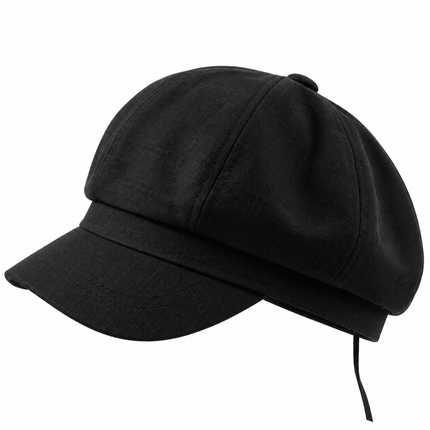 Casquette en coton et lin - Noir - M (56 - 58cm) | La boutique du chapeau