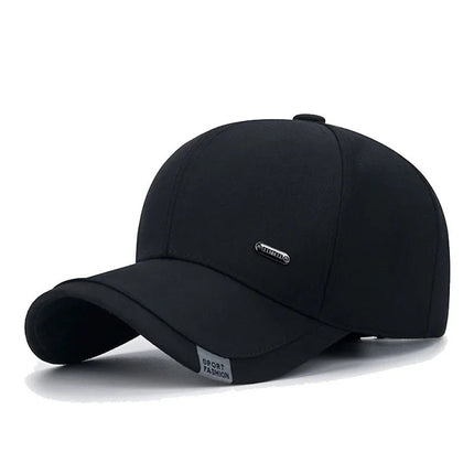Casquette en coton pour homme - Noir - Ajustable (du 54 au 59) | La boutique du chapeau