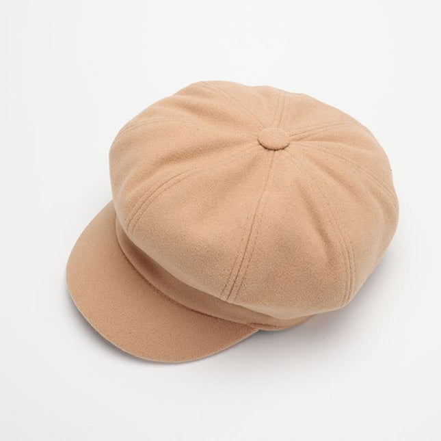 Casquette en laine - Beige - M (56 - 58cm) | La boutique du chapeau