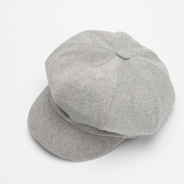 Casquette en laine - Gris clair - M (56 - 58cm) | La boutique du chapeau