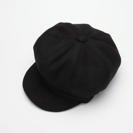 Casquette en laine - Noir - M (56 - 58cm) | La boutique du chapeau
