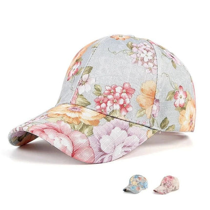 Casquette femme imprimée - Bleu - Ajustable (du 54 au 59) | La boutique du chapeau