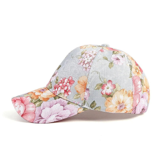Casquette femme imprimée - Bleu - Ajustable (du 54 au 59) | La boutique du chapeau