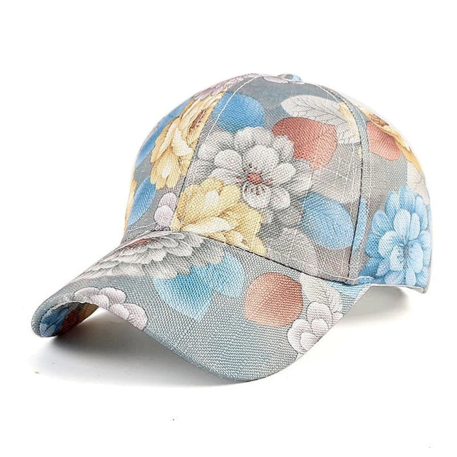 Casquette femme imprimée - Bleu - Ajustable (du 54 au 59) | La boutique du chapeau