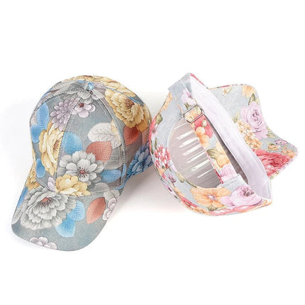 Casquette femme imprimée - Bleu - Ajustable (du 54 au 59) | La boutique du chapeau