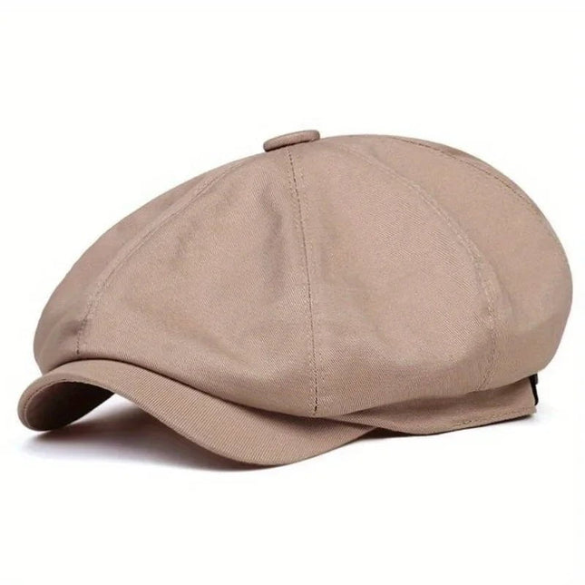 Casquette gavroche en coton - Beige - Ajustable (du 54 au 59) | La boutique du chapeau