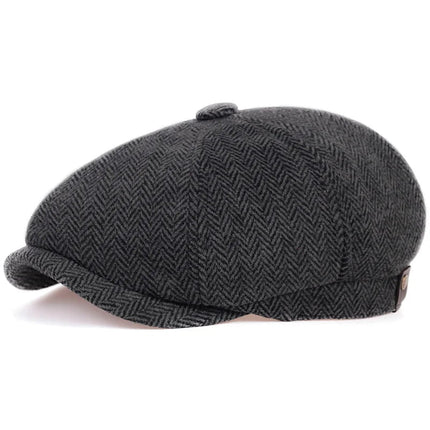 Casquette gavroche rétro - Anthracite - Ajustable (du 54 au 59) | La boutique du chapeau