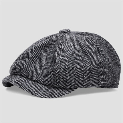 Casquette gavroche rétro - Gris charbon - Ajustable (du 54 au 59) | La boutique du chapeau