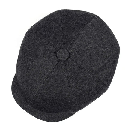 Casquette gavroche rétro - Noir graphite - Ajustable (du 54 au 59) | La boutique du chapeau