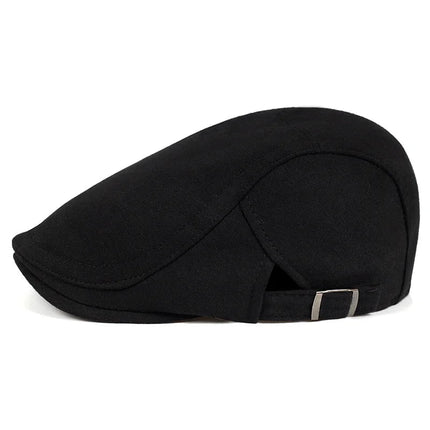 Casquette gavroche rétro - Noir - Ajustable (du 54 au 59) | La boutique du chapeau