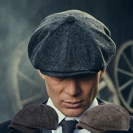 Casquette gavroche rétro - Gris charbon - Ajustable (du 54 au 59) | La boutique du chapeau