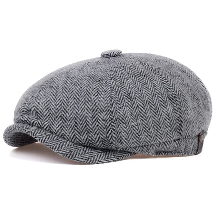 Casquette gavroche rétro - Gris chiné - Ajustable (du 54 au 59) | La boutique du chapeau