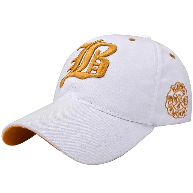 Casquette Hip - Hop brodée - Blanc - Ajustable (du 54 au 59) | La boutique du chapeau