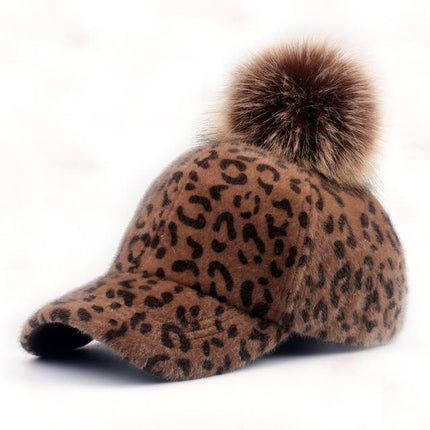 Casquette léopard pour femme - Marron Enfants - M (56 - 58cm) | La boutique du chapeau