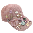 Casquette respirante en strass - Rose - Ajustable (du 54 au 59) | La boutique du chapeau