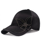 Casquette strass papillon - Noir - Ajustable (du 54 au 59) | La boutique du chapeau