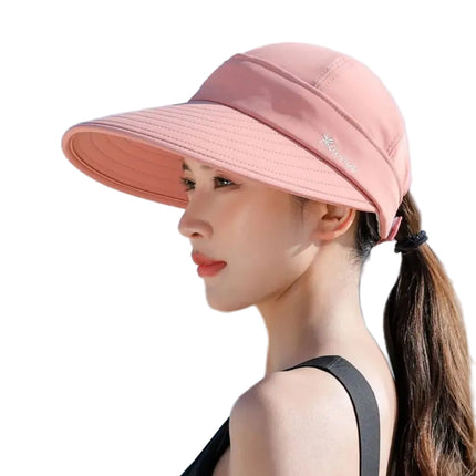 Casquette visière queue de cheval - Rose - Ajustable (du 54 au 59) | La boutique du chapeau
