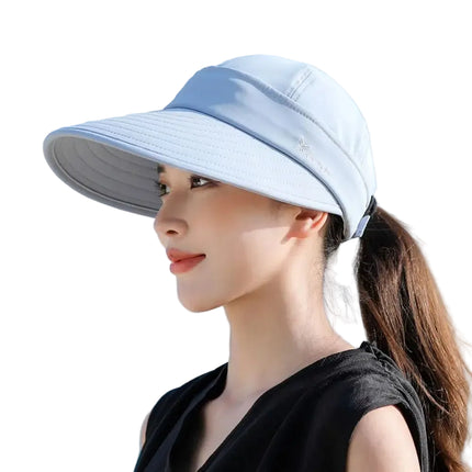 Casquette visière queue de cheval - Bleu - Ajustable (du 54 au 59) | La boutique du chapeau