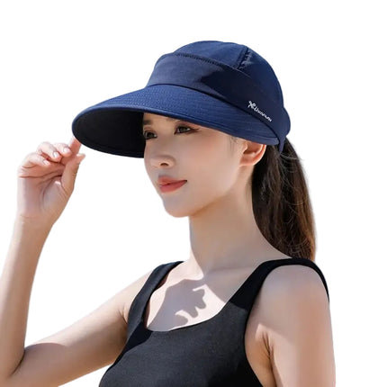 Casquette visière queue de cheval - Bleu marine - Ajustable (du 54 au 59) | La boutique du chapeau