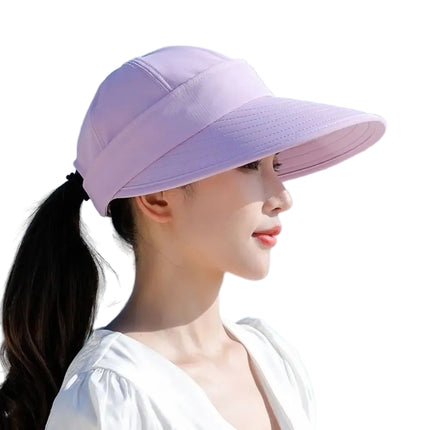 Casquette visière queue de cheval - Violet - Ajustable (du 54 au 59) | La boutique du chapeau