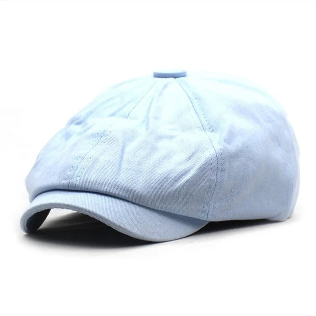 Casquettes de gavroche en coton - Bleu ciel - Ajustable (du 54 au 59) | La boutique du chapeau