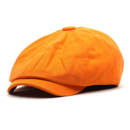 Casquettes de gavroche en coton - Orange - Ajustable (du 54 au 59) | La boutique du chapeau