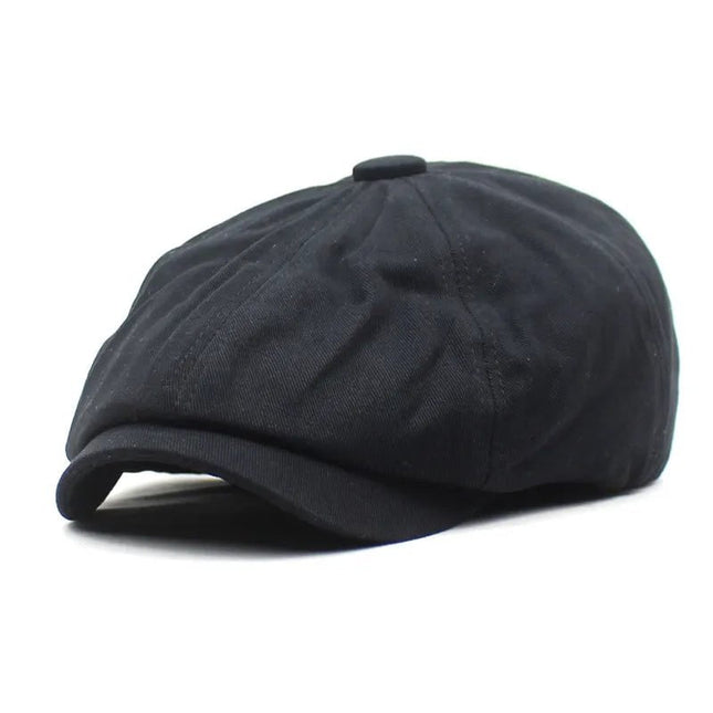 Casquettes de gavroche en coton - Noir - Ajustable (du 54 au 59) | La boutique du chapeau