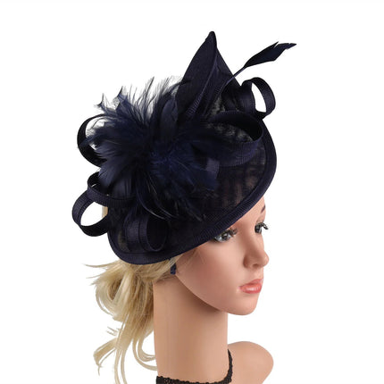 Chapeau Bibi Cocktail - Bleu marine - | La boutique du chapeau