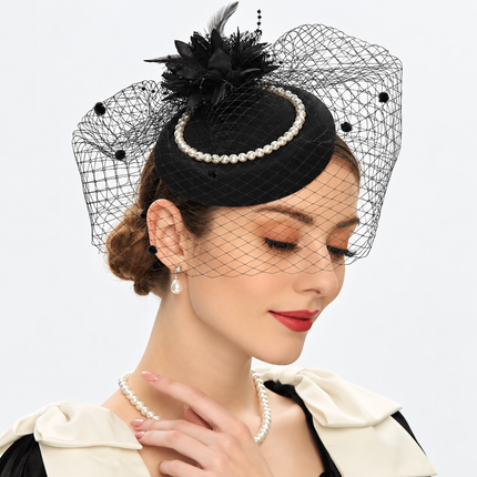 Chapeau Bibi Dentelle - Noir - | La boutique du chapeau