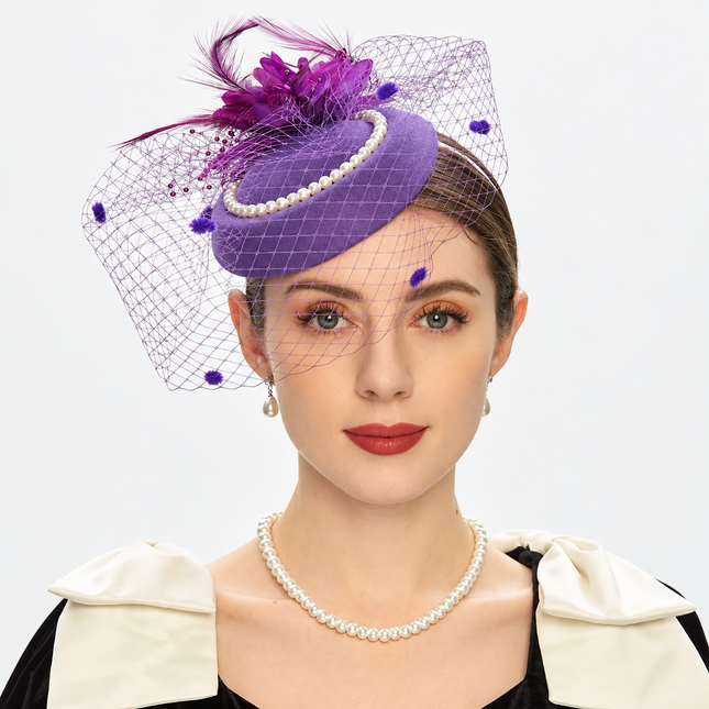 Chapeau Bibi Dentelle - Violet - | La boutique du chapeau