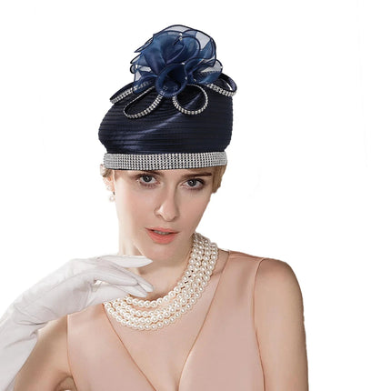 Chapeau Bibi Exquis - Bleu marine - 56 - 58cm | La boutique du chapeau