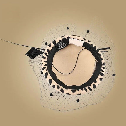 Chapeau Bibi Leopard - Noir/beige - | La boutique du chapeau