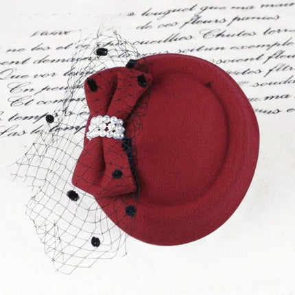 Chapeau Bibi mariage - Bordeaux - | La boutique du chapeau