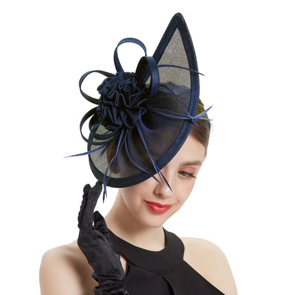 Chapeau Bibi Soirée - Bleu marine - | La boutique du chapeau