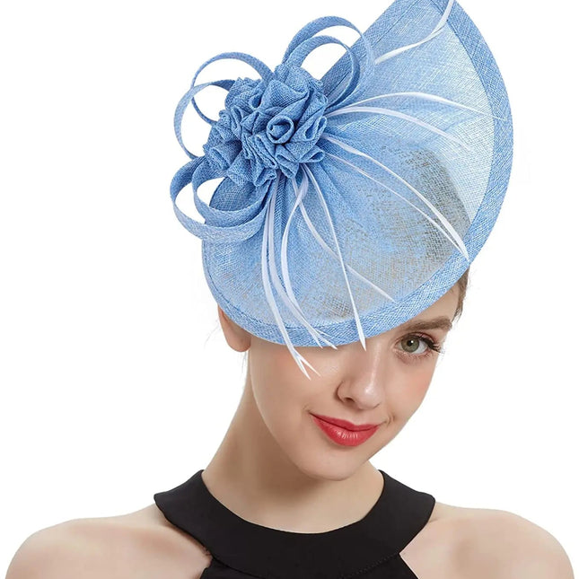 Chapeau Bibi Soirée - Bleu ciel - | La boutique du chapeau