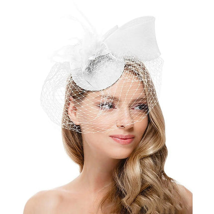 Chapeau Bibi Voilette - Blanc - Taille unique | La boutique du chapeau