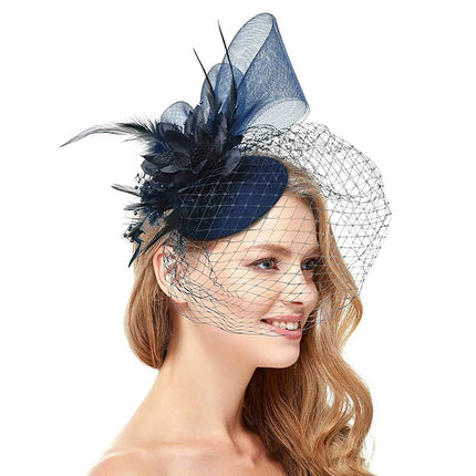 Chapeau Bibi Voilette - Bleu - Taille unique | La boutique du chapeau