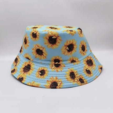 Chapeau bob fleurs - Bleu ciel - M (56 - 58cm) | La boutique du chapeau