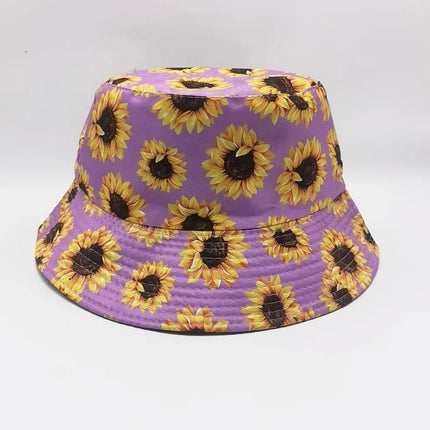 Chapeau bob fleurs - Violet - M (56 - 58cm) | La boutique du chapeau